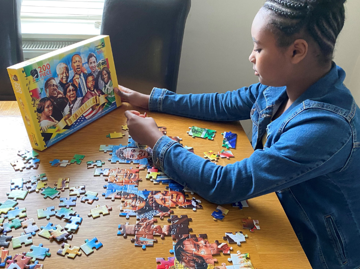Girl with Trailblazers Jigsaw Puzzle